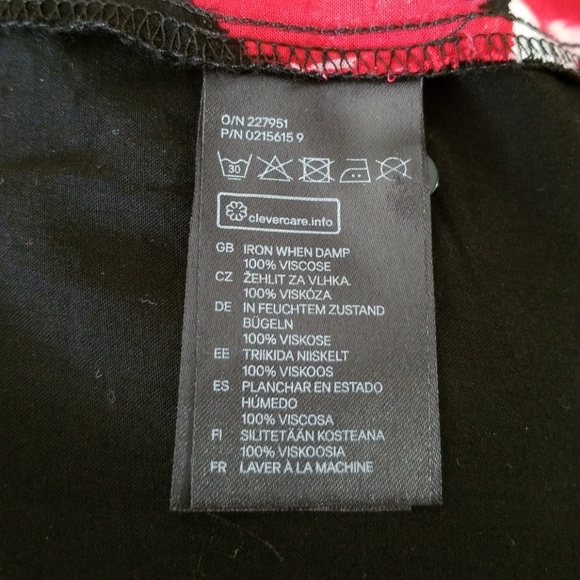 Black H&M Button Down with Pink Floral Print - Picture 6 of 8